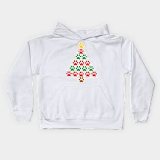 Wesite Christmas Tree Dog Kids Hoodie